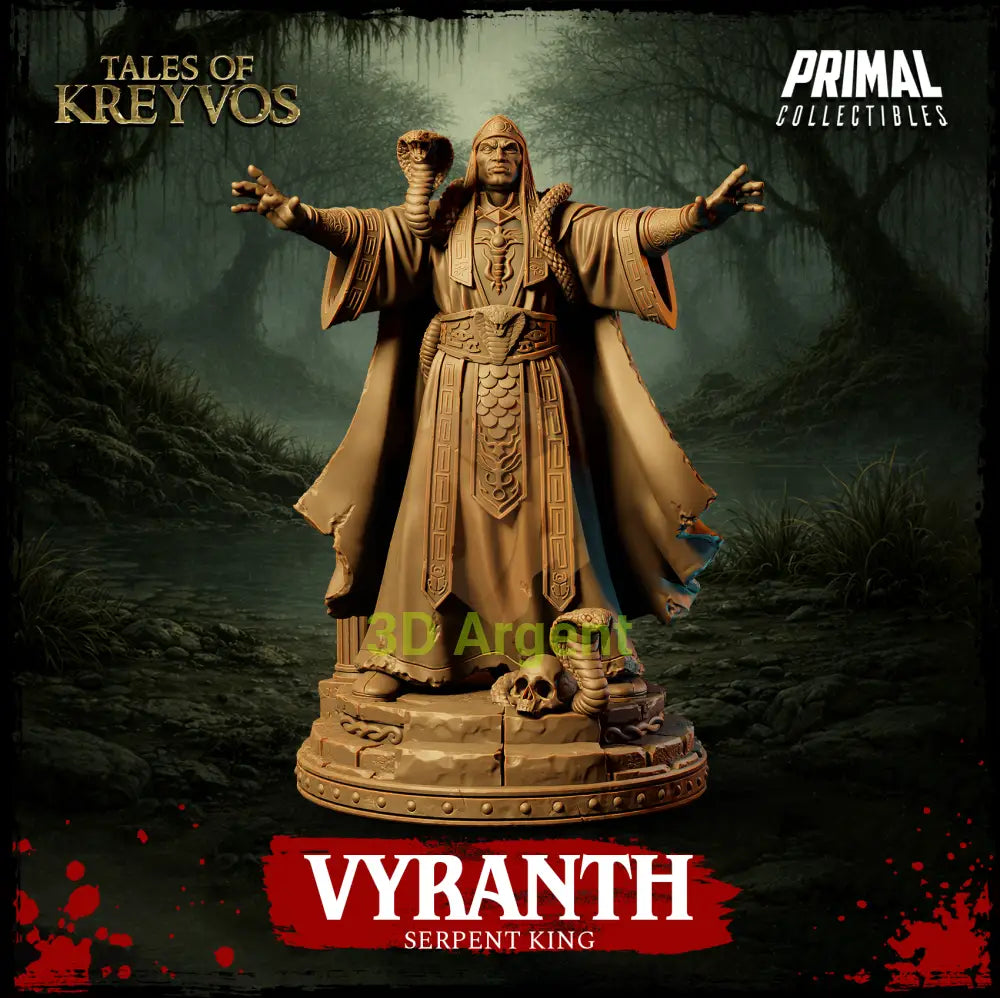 Vyranth the Serpent King - Tales of Kreyvos - D&D Miniature - Toys & Games:Wargames &
