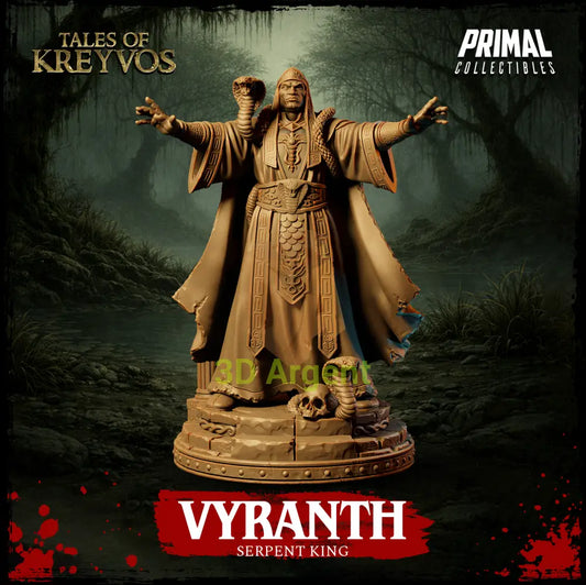 Vyranth the Serpent King - Tales of Kreyvos - D&D Miniature - Toys & Games:Wargames &