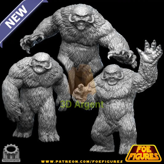 Wampa 3 versions - all poses group shot