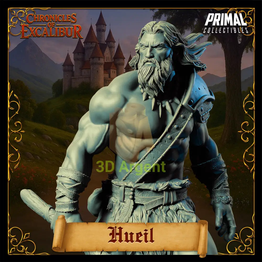 Warrior - Hueil - Fantasy compatible D&D DragonLance Miniatures Primal
