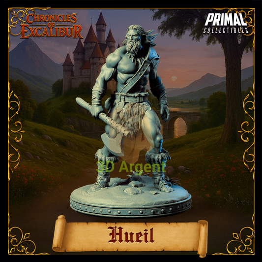 Warrior - Hueil - Fantasy compatible D&D DragonLance Miniatures Primal
