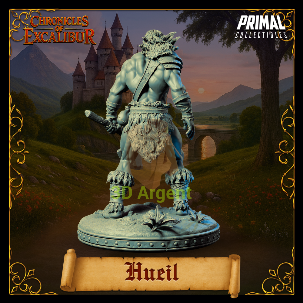 Warrior - Hueil - Fantasy compatible D&D DragonLance Miniatures Primal