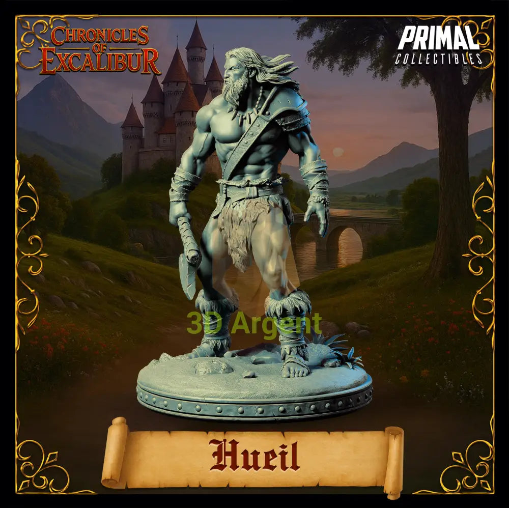Warrior - Hueil - Fantasy compatible D&D DragonLance Miniatures Primal