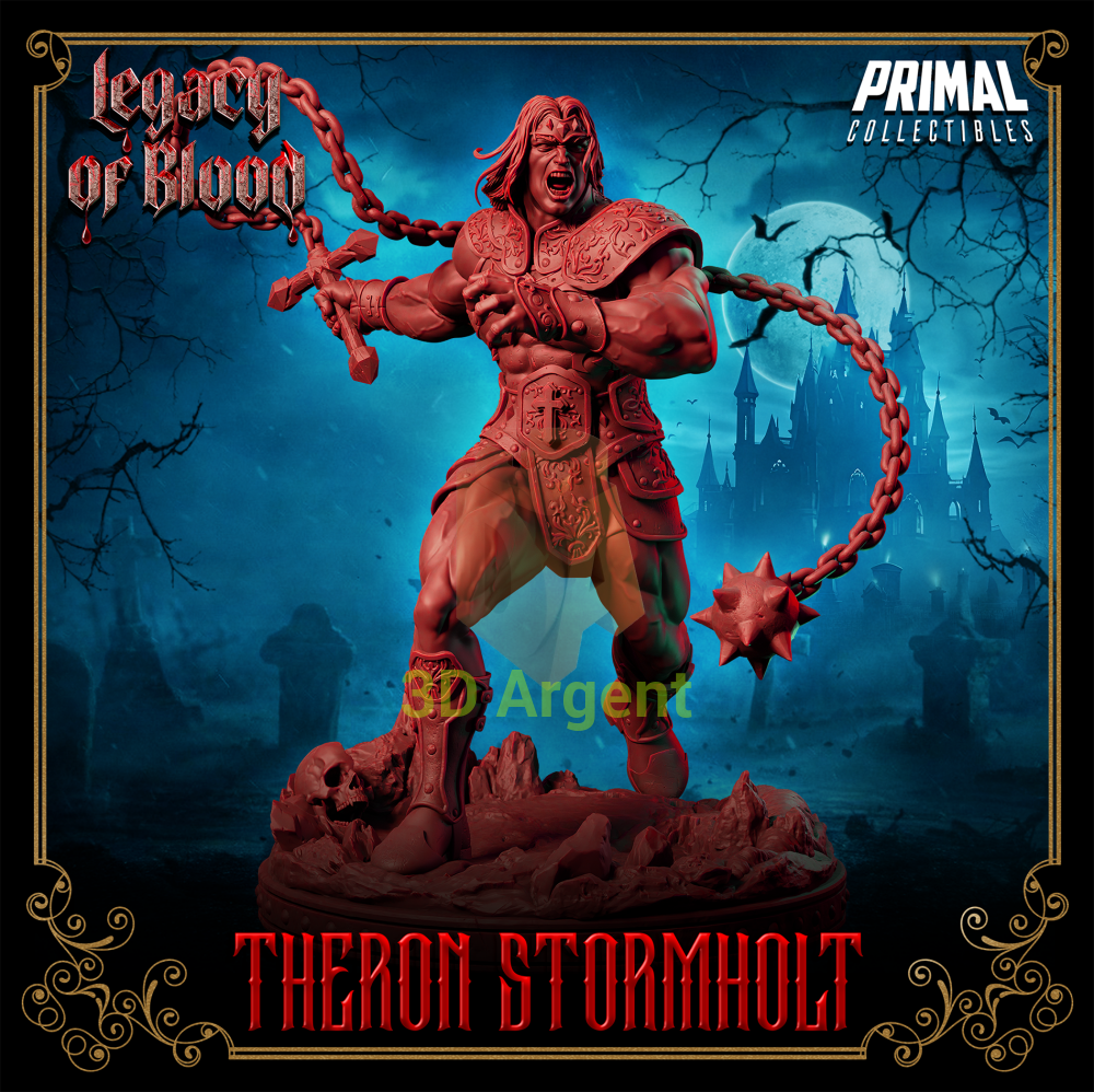 Warrior - Theron Stormholt Fantasy compatible D&D DragonLance Miniatures Primal Toys & Games:Wargames &