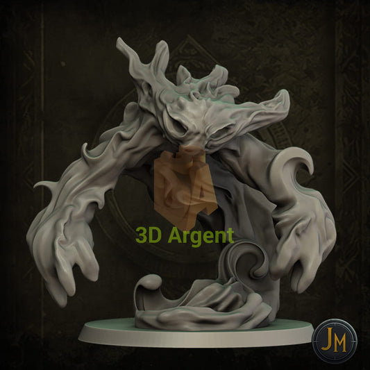 Water Elemental - Dungeons and Dragons (D&D) DragonLance Frostgrave Fantasy 3D Printed Resin Miniatures Toys &
