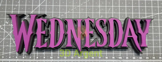 Wednesday Adams - 3D Printed Sign Stand Collectables:Science Fiction Collectables:Other Science Fiction Items