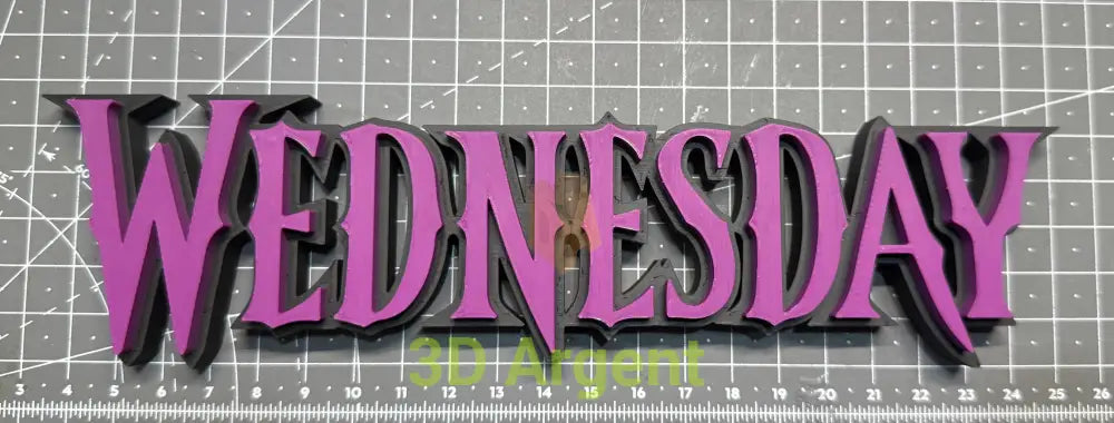 Wednesday Adams - 3D Printed Sign Stand Collectables:Science Fiction Collectables:Other Science Fiction Items