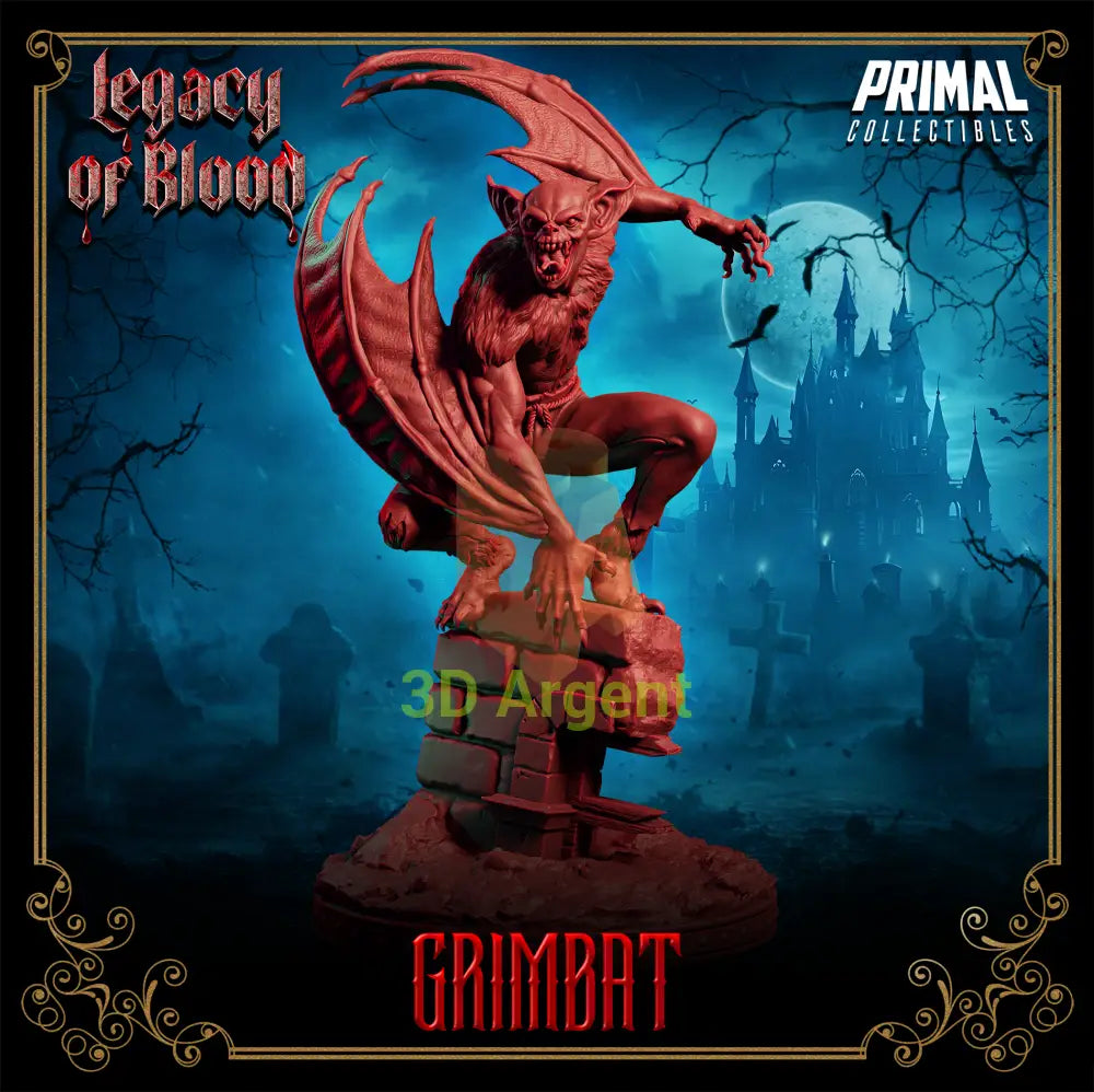 Werebat - Grimbat Fantasy compatible D&D DragonLance Miniatures Primal Toys & Games:Wargames &