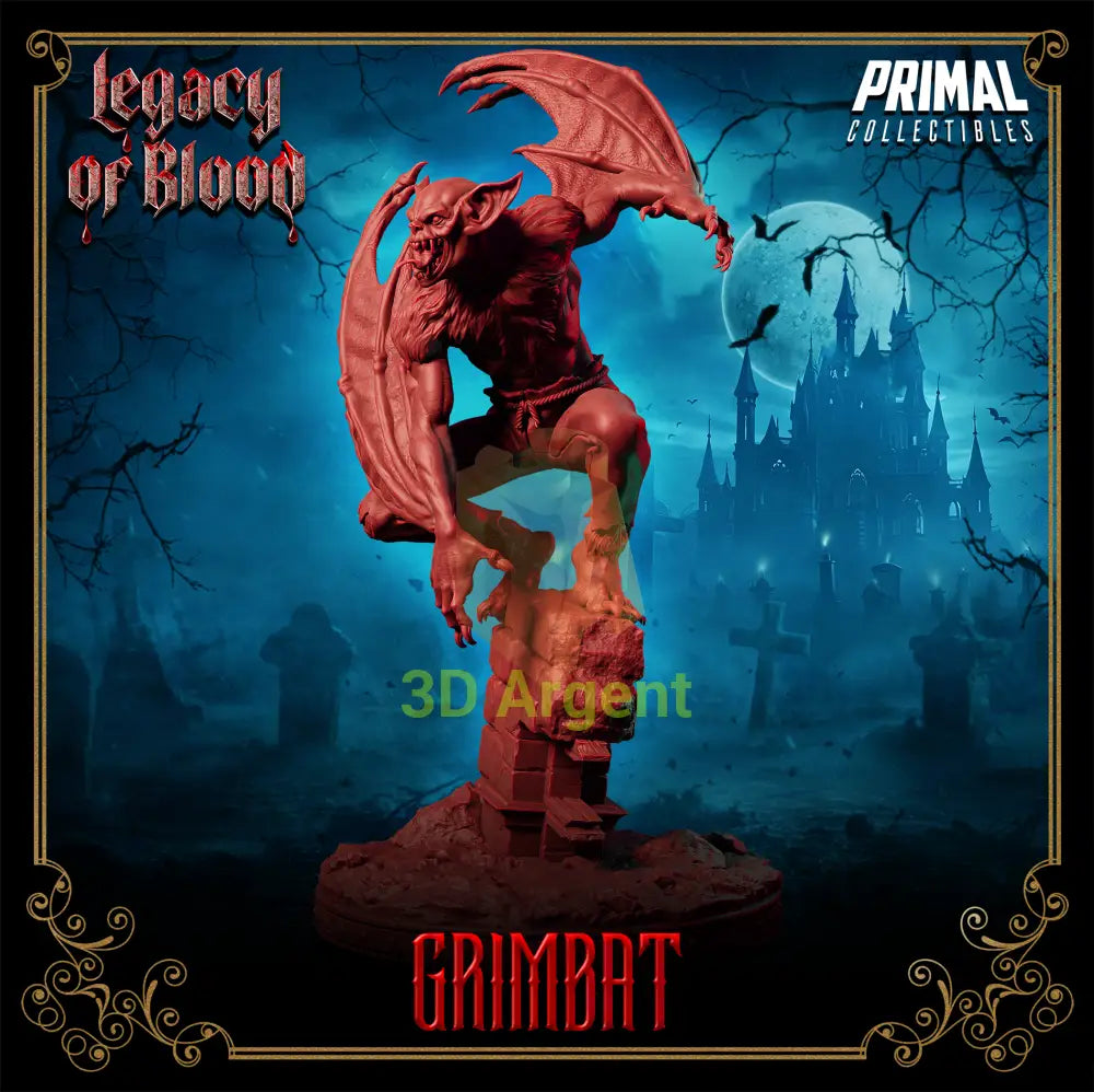 Werebat - Grimbat Fantasy compatible D&D DragonLance Miniatures Primal Toys & Games:Wargames &