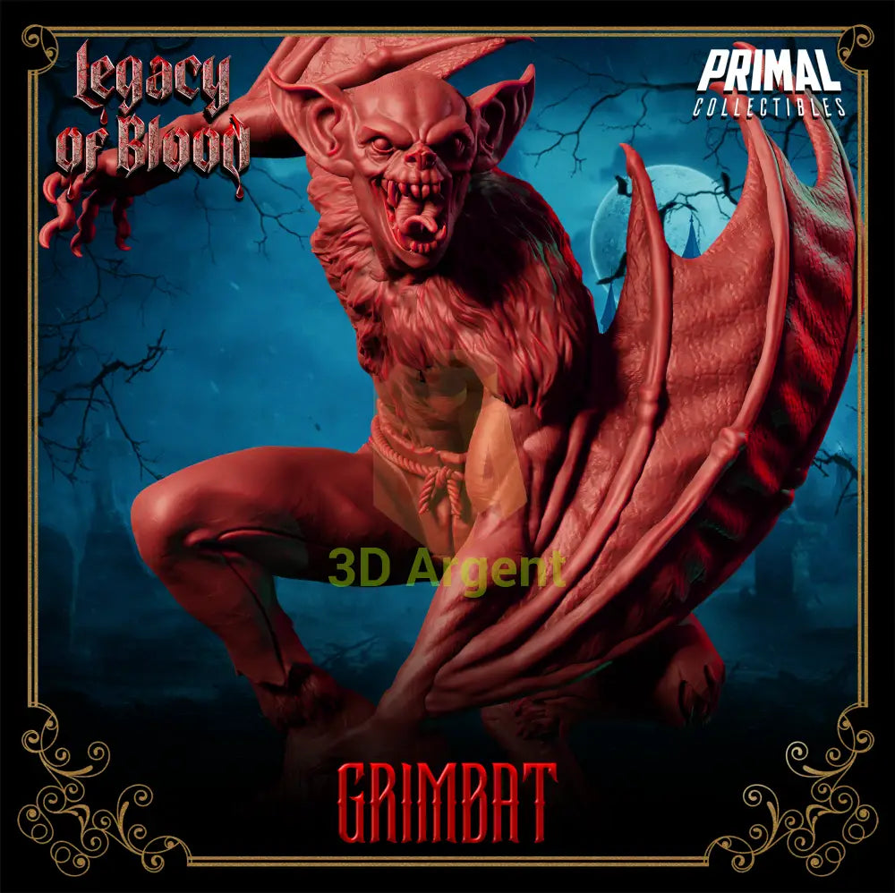 Werebat - Grimbat Fantasy compatible D&D DragonLance Miniatures Primal Toys & Games:Wargames &
