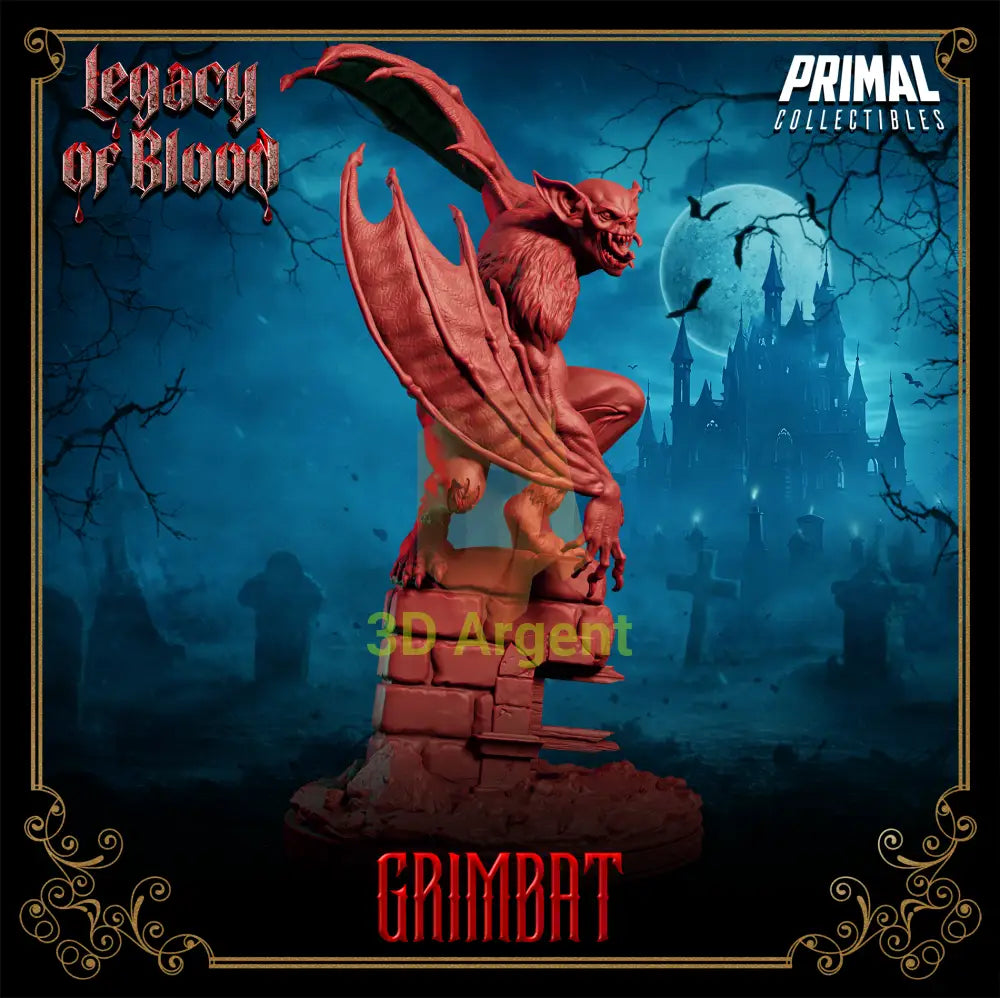 Werebat - Grimbat Fantasy compatible D&D DragonLance Miniatures Primal Toys & Games:Wargames &
