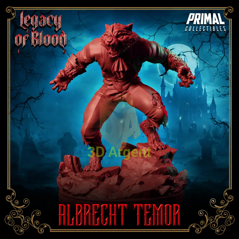 Werewolf - Albertch Tremor Fantasy compatible D&D DragonLance Miniatures Primal Toys & Games:Wargames &