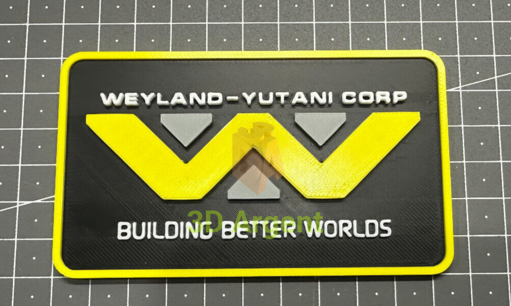 Weyland Yutani Corp Logo Aliens - 3D Printed Sign Stand Collectables:Science Fiction Collectables:Other Science Fiction