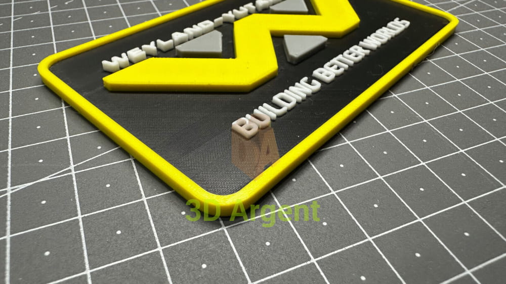 Weyland Yutani Corp Logo Aliens - 3D Printed Sign Stand Collectables:Science Fiction Collectables:Other Science Fiction