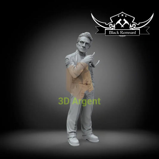 William Adama – Battlestar Galactica – Black Remnant 3D Printed Resin Miniature - Toys & Games:Wargames &