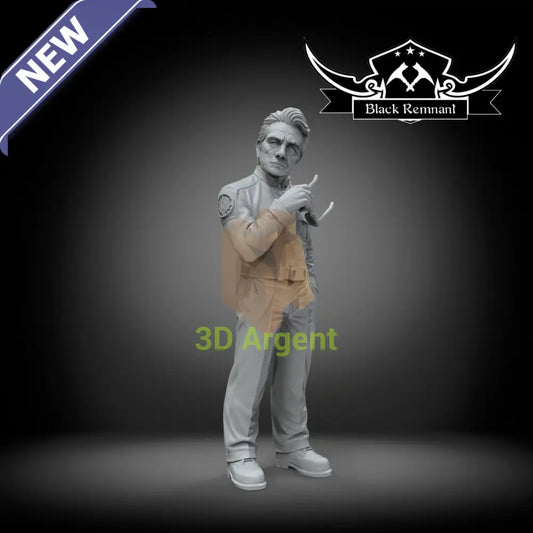William Adama – Battlestar Galactica – Black Remnant 3D Printed Resin Miniature - Toys & Games:Wargames &