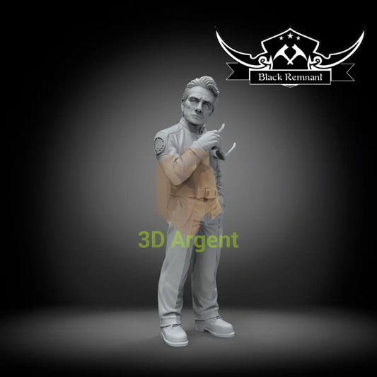 William Adama – Battlestar Galactica – Black Remnant 3D Printed Resin Miniature - Toys & Games:Wargames &