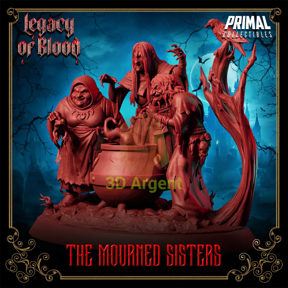 Witches - The Mourned Sisters Fantasy compatible D&D DragonLance Miniatures Primal Toys & Games:Wargames &