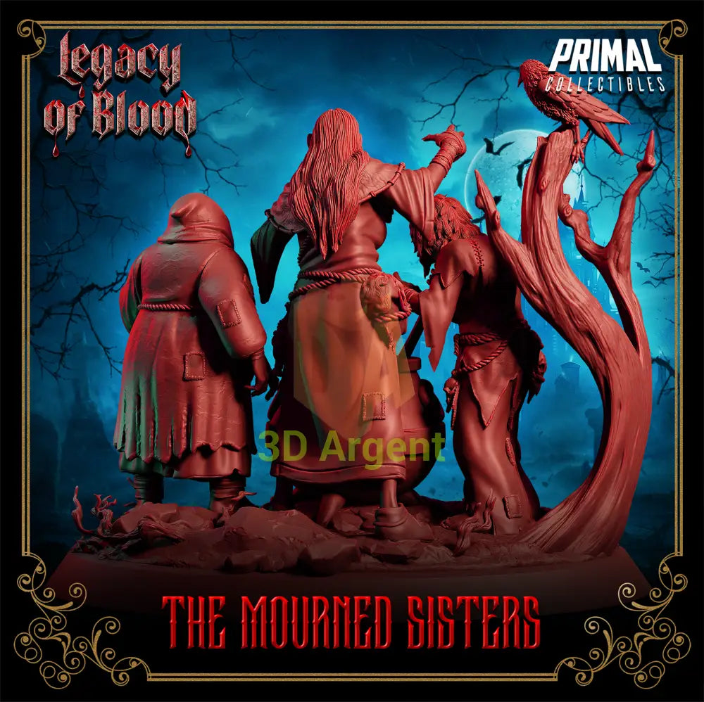 Witches - The Mourned Sisters Fantasy compatible D&D DragonLance Miniatures Primal Toys & Games:Wargames &