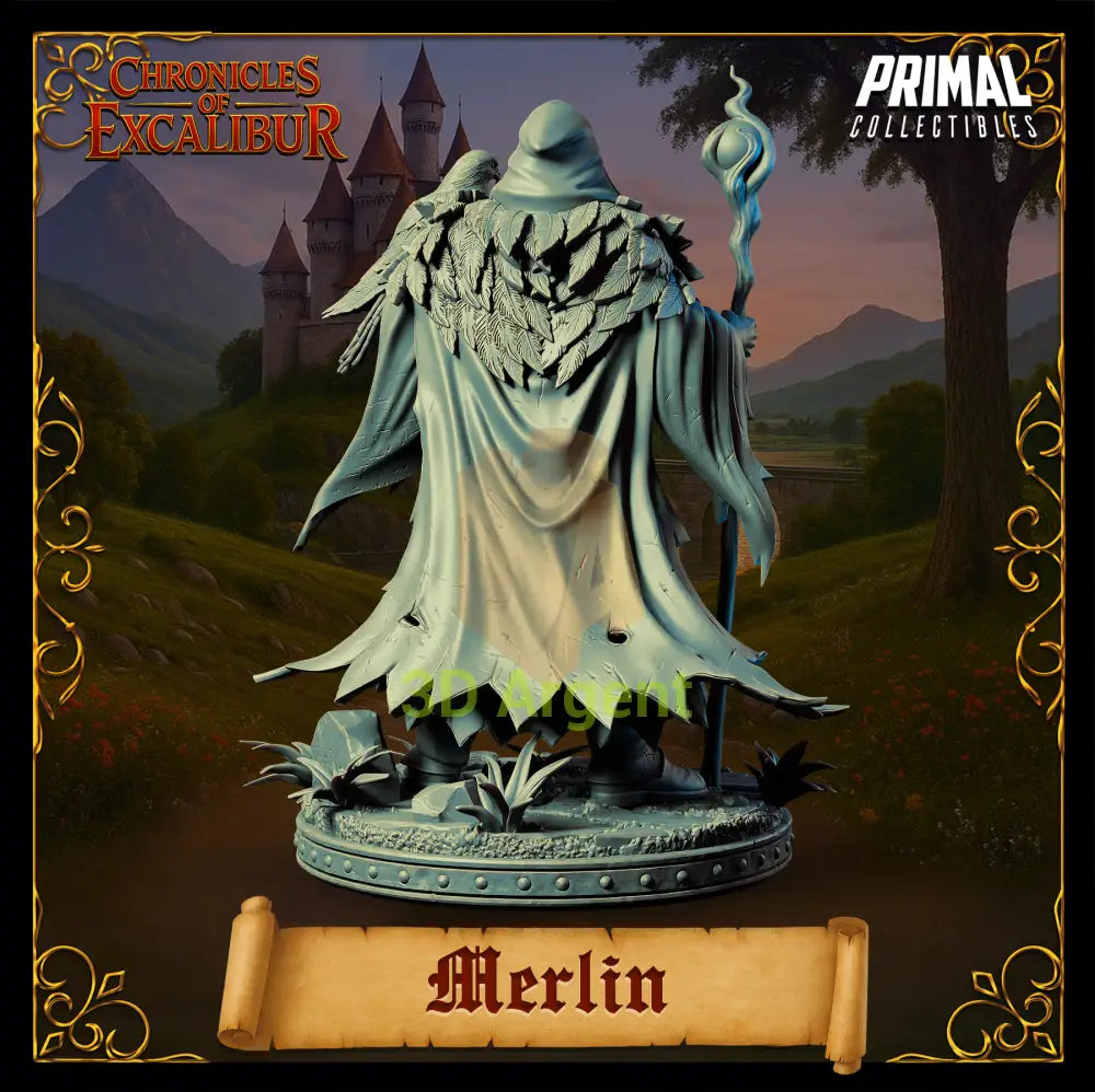 Wizard - Merlin - Fantasy compatible D&D DragonLance Miniatures Primal