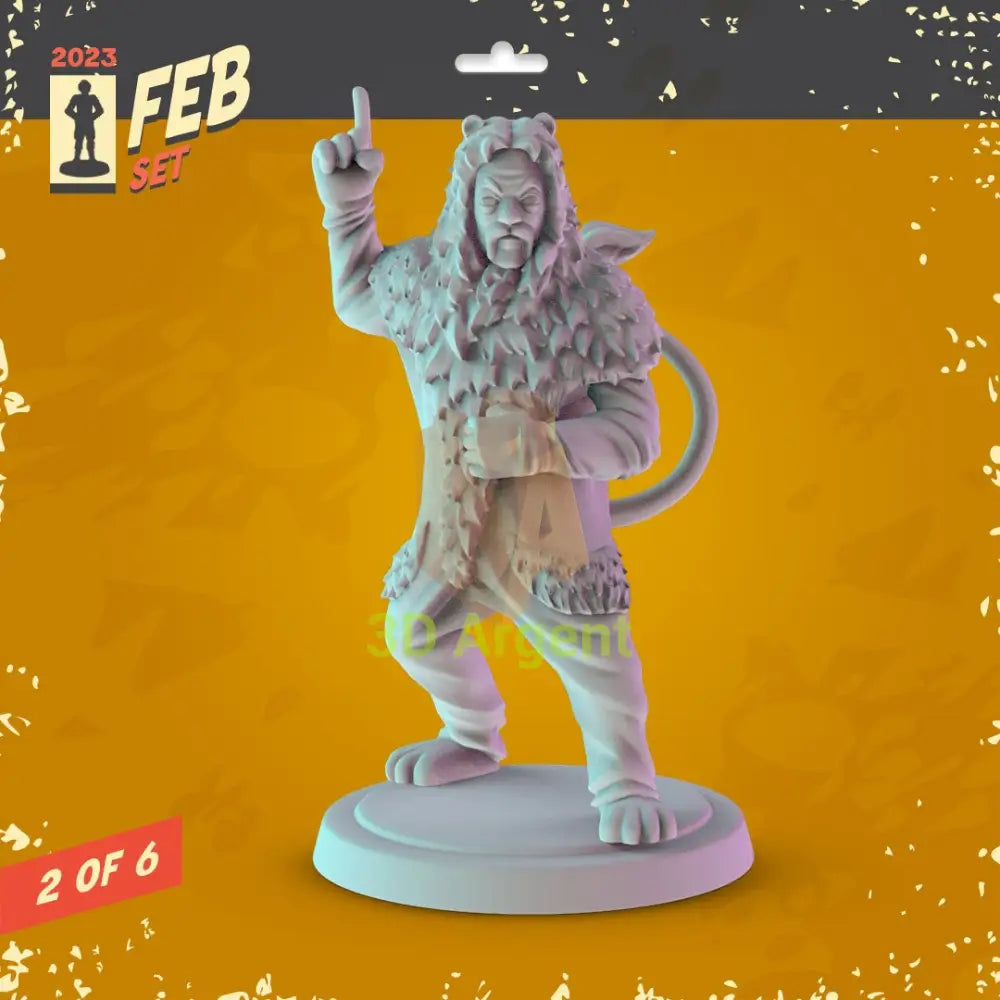 Wizard of Oz Figures compatible D&D DragonLance Miniatures Pop Minis - 2 Cowardly Lion - Toys & Games:Wargames &