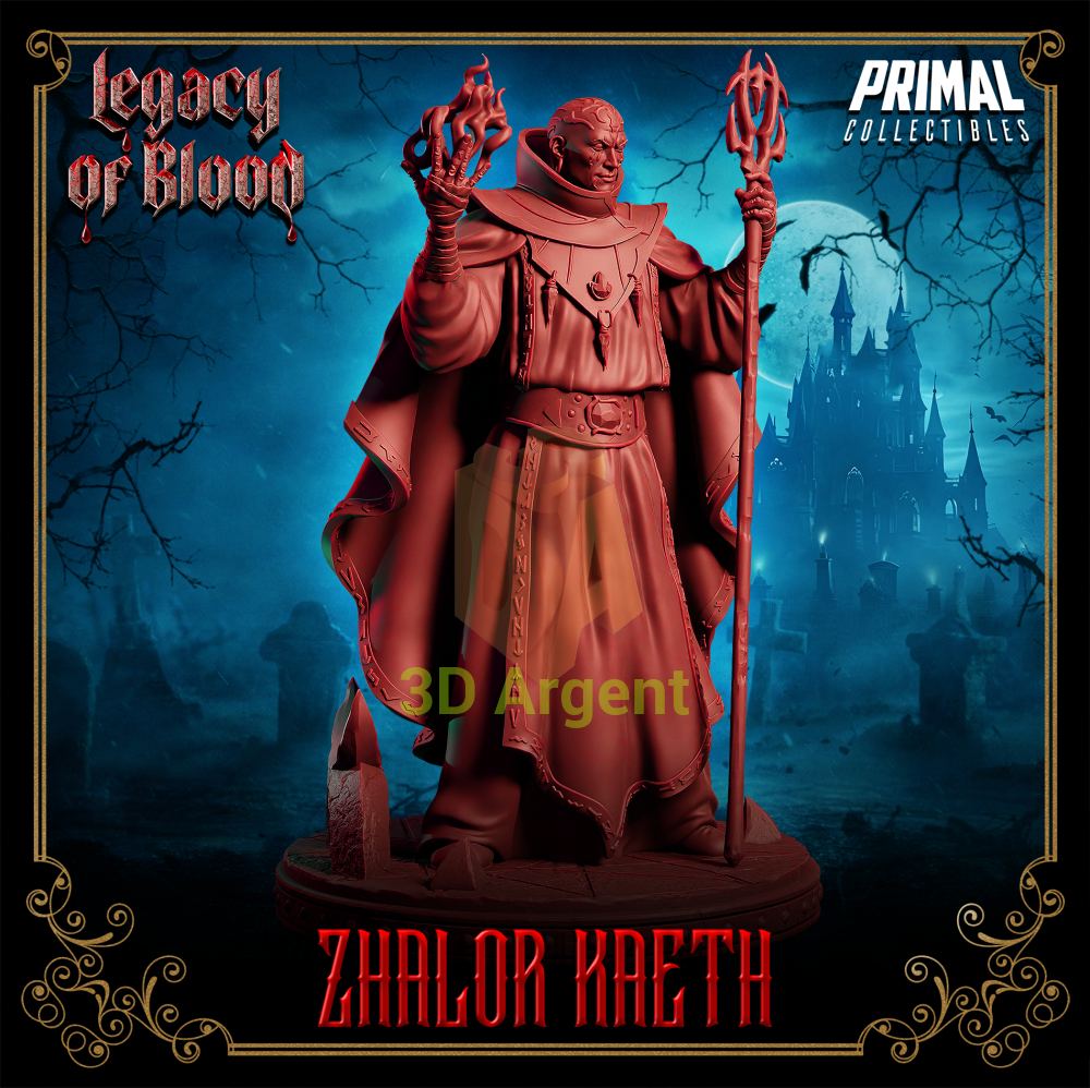 Wizard - Zhalor Kaeth Fantasy compatible D&D DragonLance Miniatures Primal Toys & Games:Wargames &