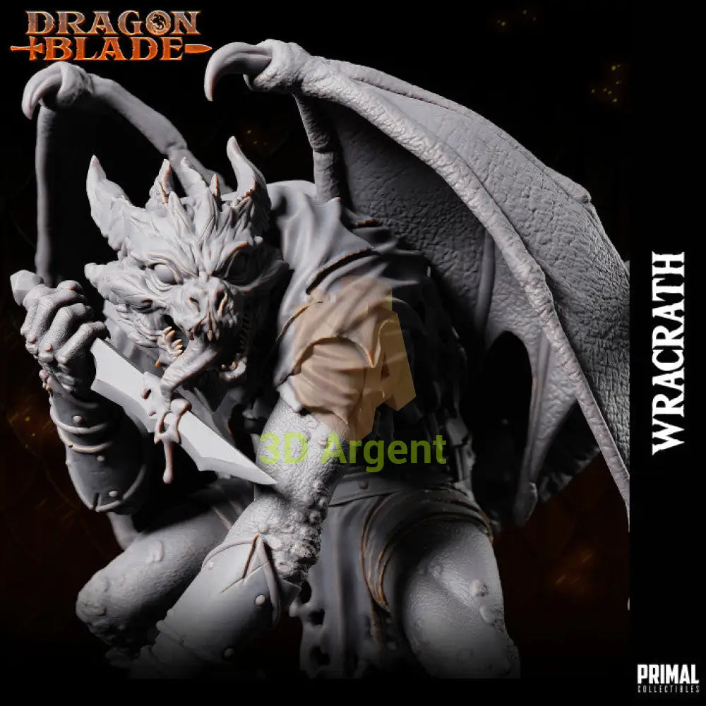 Wracrath Draconian Assassin – Dragonblade – Primal Collectibles Resin Mini - Toys & Games:Wargames &