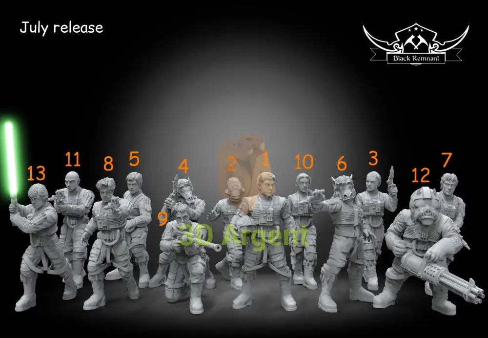 Wraith Squadron - Star Wars Legion compatible 3D Printed Resin Miniatures 1. Wraith One/ Leader: Commander Wedge