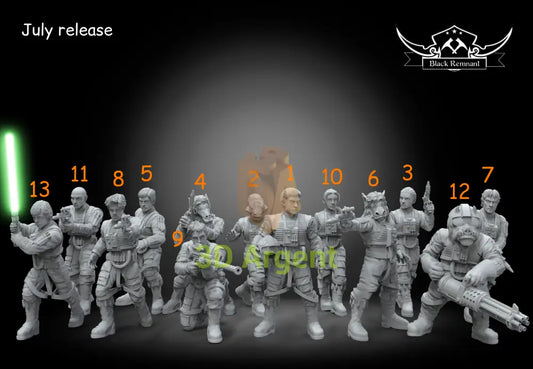 Wraith Squadron - Star Wars Legion compatible 3D Printed Resin Miniatures 1. Wraith One/ Leader: Commander Wedge