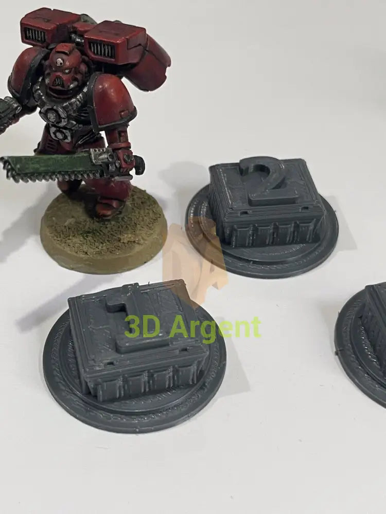 x6 Objective/location crate markers for Space tabletop or D&D 28 mm Toys & Games:Wargames &