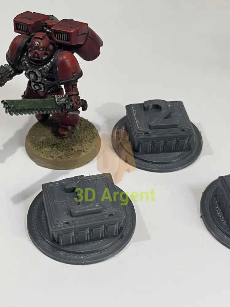 x6 Objective/location crate markers for Space tabletop or D&D 28 mm Toys & Games:Wargames &