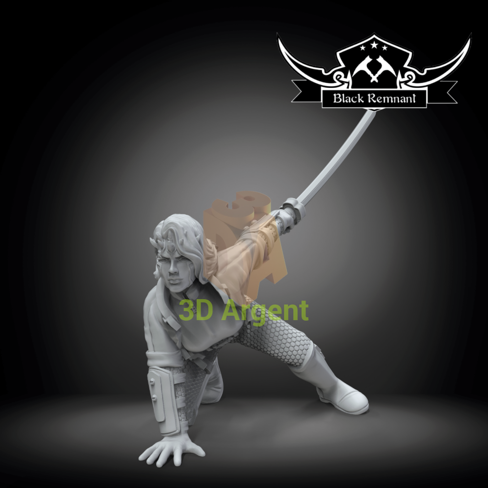 Zabrak Female Assassin - Star Wars Legion compatible 3D Printed Resin Miniatures Toys & Games:Wargames &