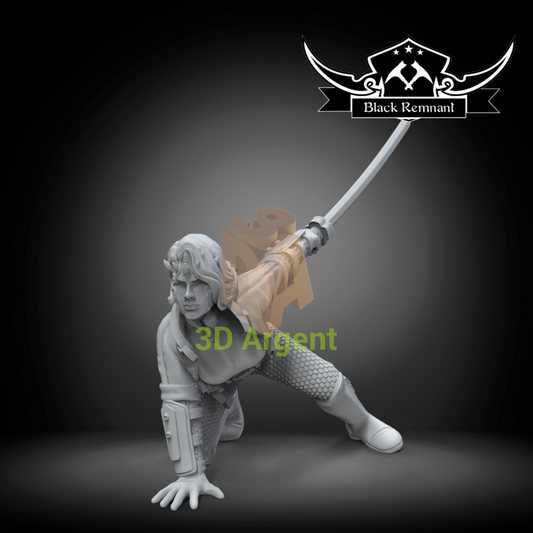 Zabrak Female Assassin - Star Wars Legion compatible 3D Printed Resin Miniatures Toys & Games:Wargames &