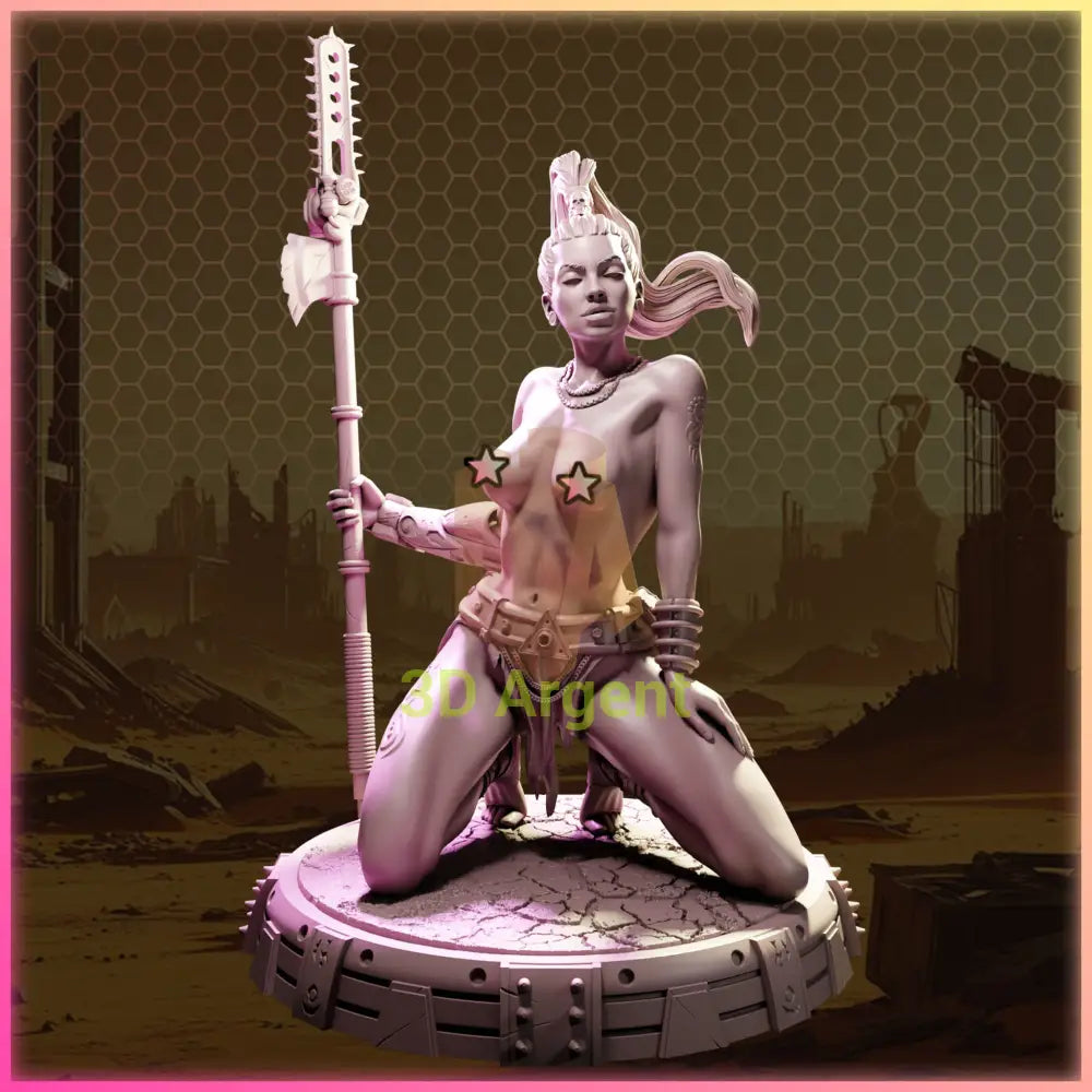 Zaria Havoc – Ladies of Nuke City – Gilmorestudio 3D Printed Resin Miniature 32mm NSFW