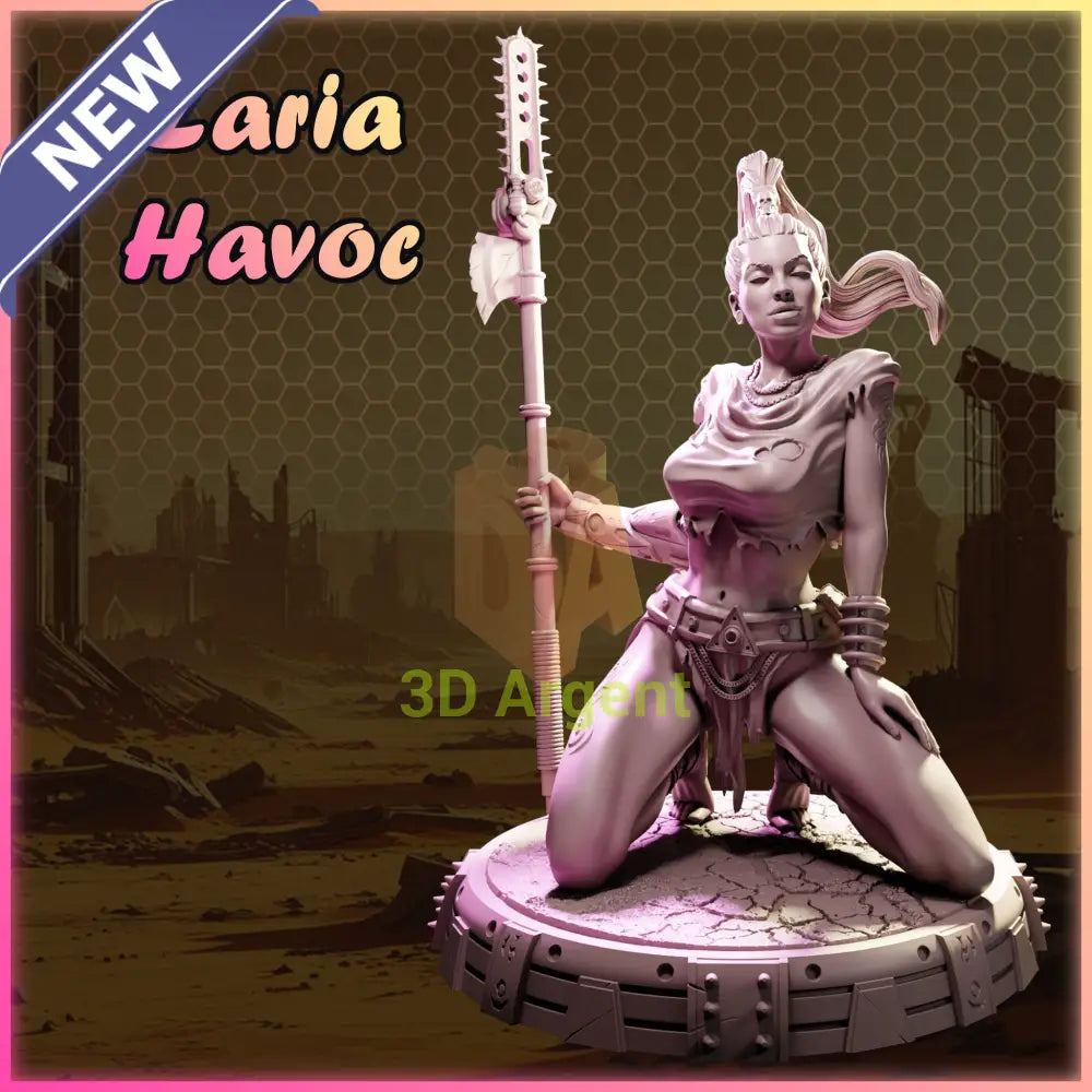 Zaria Havoc – Ladies of Nuke City – Gilmorestudio 3D Printed Resin Miniature 32mm SFW