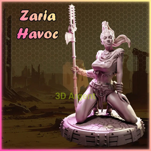 Zaria Havoc – Ladies of Nuke City – Gilmorestudio 3D Printed Resin Miniature 32mm SFW