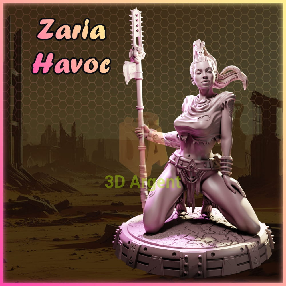 Zaria Havoc – Ladies of Nuke City – Gilmorestudio 3D Printed Resin Miniature 32mm SFW