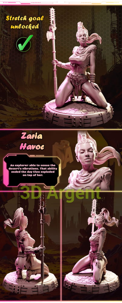 Zaria Havoc – Ladies of Nuke City – Gilmorestudio 3D Printed Resin Miniature