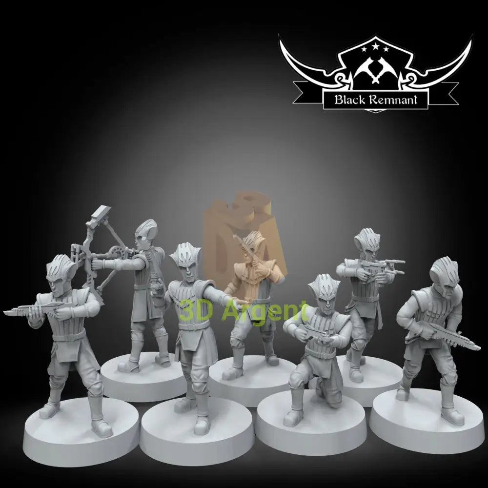 Zyggerian troopers | Star Wars Legion Scale | 3D Printed Resin Miniature | Black Remnant Miniatures | 12K High Detail