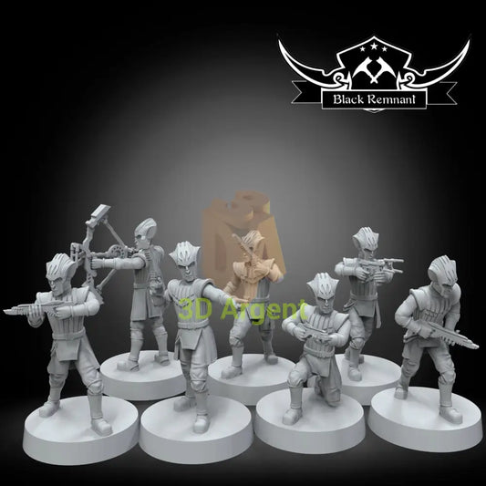 Zyggerian troopers | Star Wars Legion Scale | 3D Printed Resin Miniature | Black Remnant Miniatures | 12K High Detail